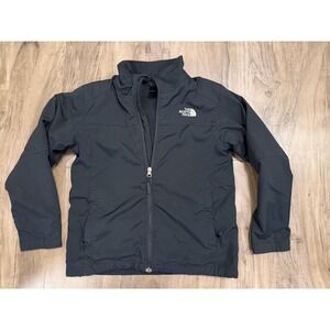 The North Face Quilted Puffer Jacket Boys Kids Medium Black Polartec